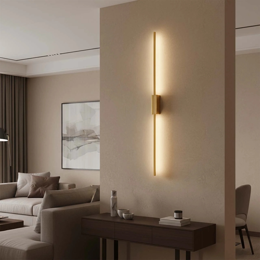 LED sieninis šviestuvas AISHA LED/20W/230V 4000K 120 cm auksinis