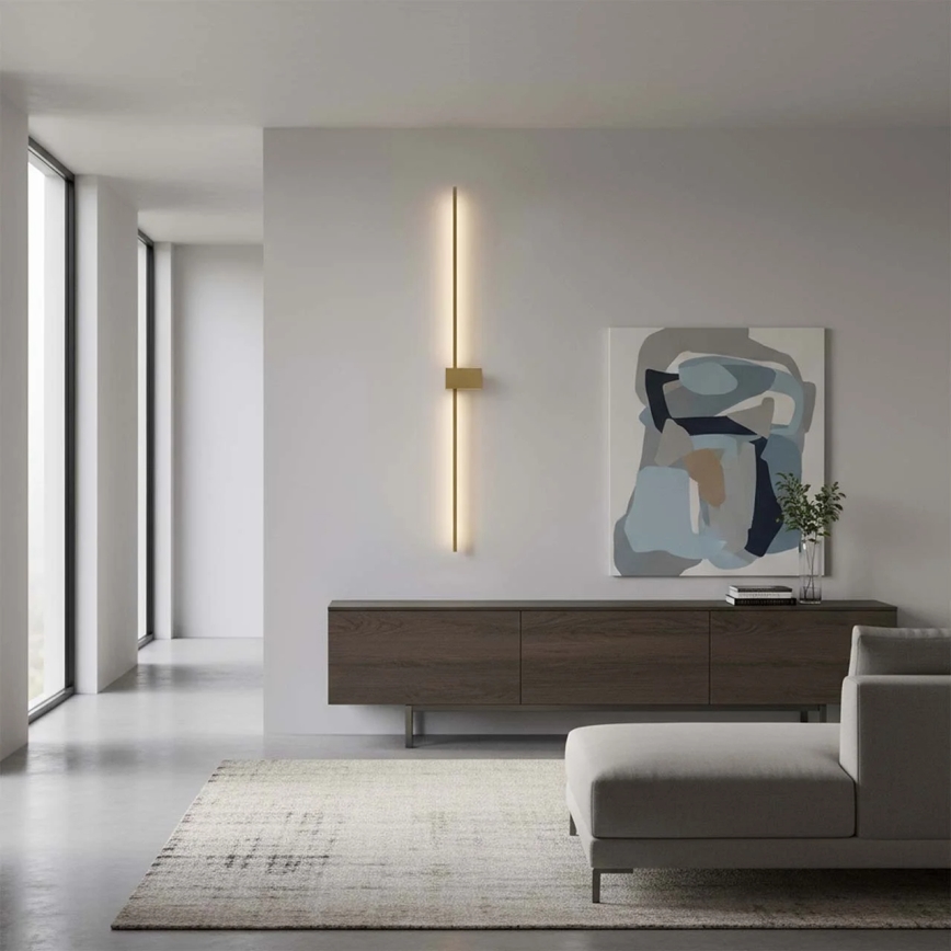 LED sieninis šviestuvas AISHA LED/20W/230V 4000K 120 cm, aukso spalvos