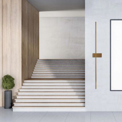 LED sieninis šviestuvas AISHA LED/20W/230V 4000K 120 cm, aukso spalvos