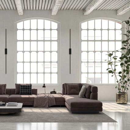 LED sieninis šviestuvas AISHA LED/20W/230V 4000K 120 cm juodas