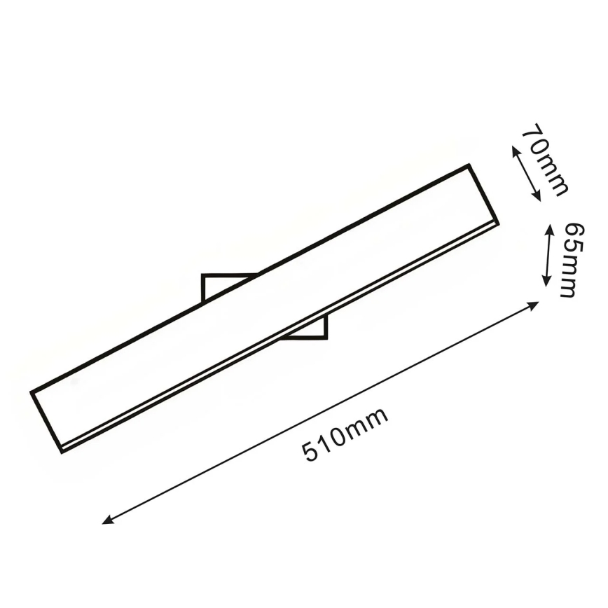 LED sieninis šviestuvas BERNADETTA 10W/230V 4000K juodas