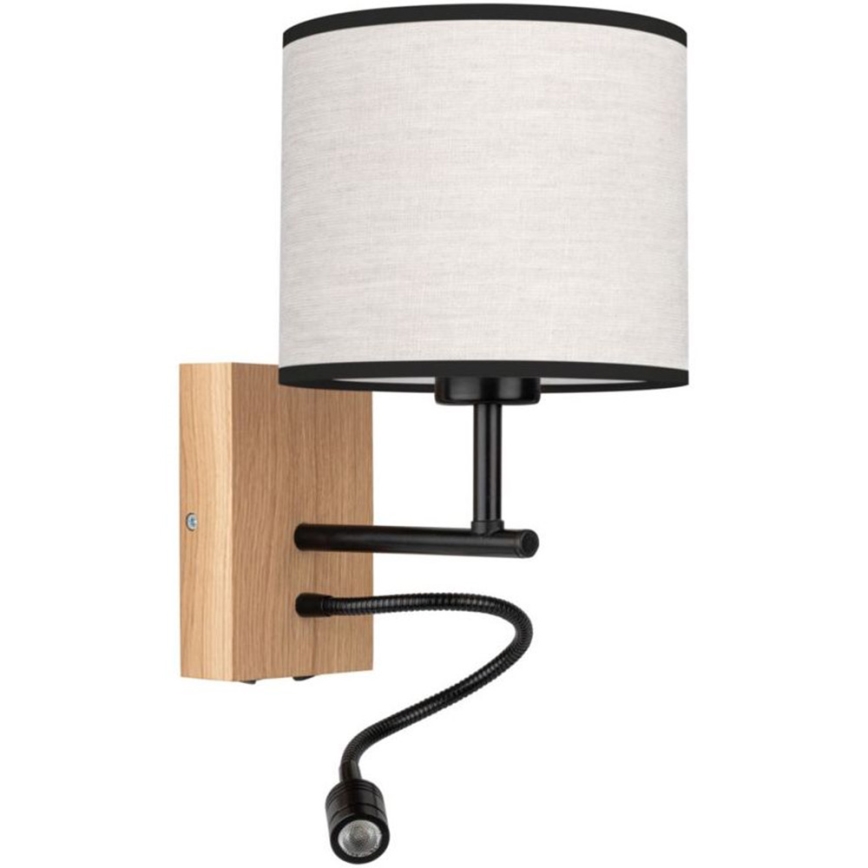 LED sieninis šviestuvas BOHO 1xE27/25W/230V + LED/1W/230V ąžuolas