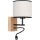 LED sieninis šviestuvas BOHO 1xE27/25W/230V + LED/1W/230V ąžuolas
