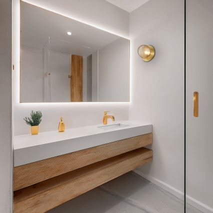 LED sieninis šviestuvas BOLLA LED/3W/230V auksinis/dūminis smėlinis