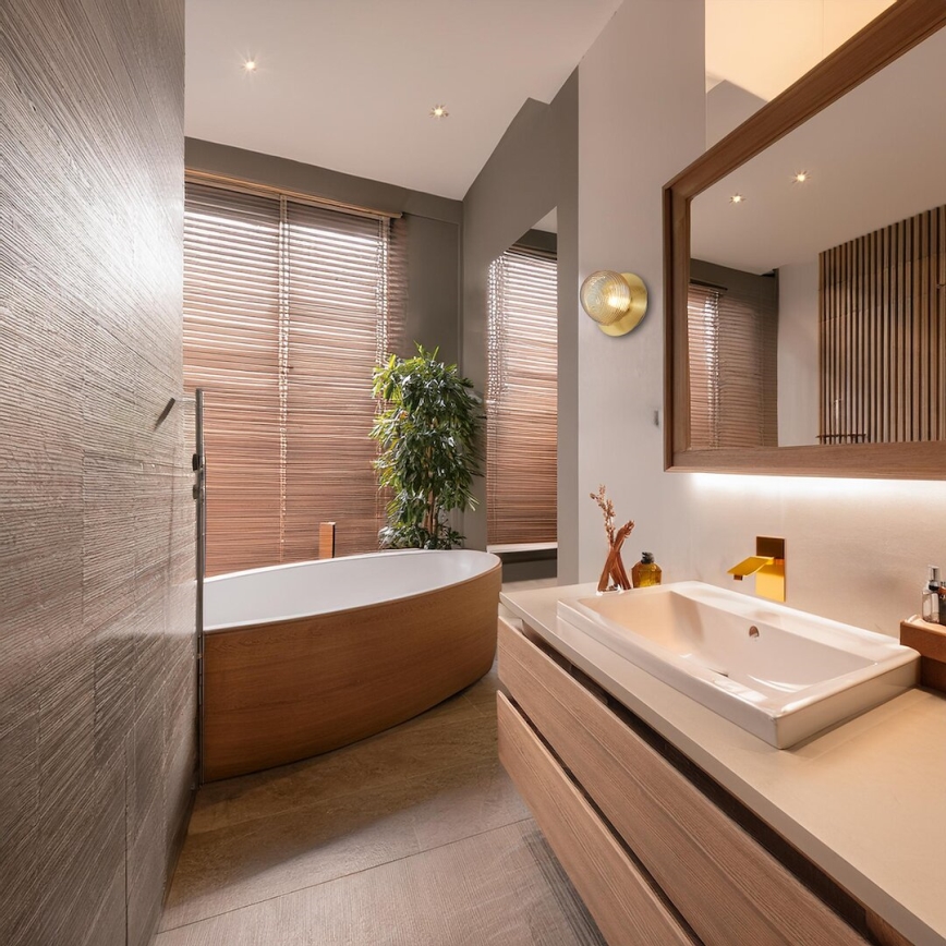 LED sieninis šviestuvas BOLLA LED/3W/230V auksinis/dūminis smėlinis