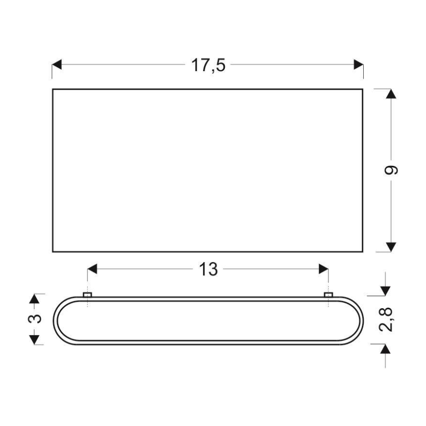 LED Sieninis šviestuvas CARLI 2xLED/10W/230V