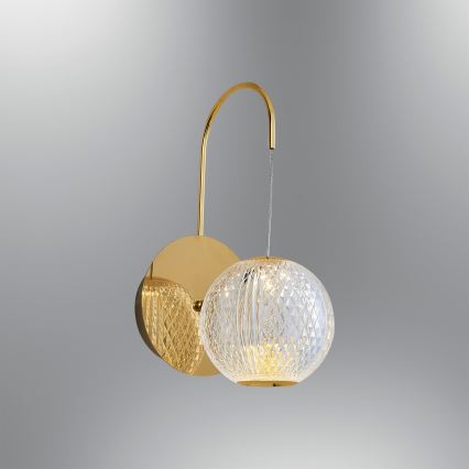 LED Sieninis šviestuvas CREMONA LED/5W/230V 3000K auksinis