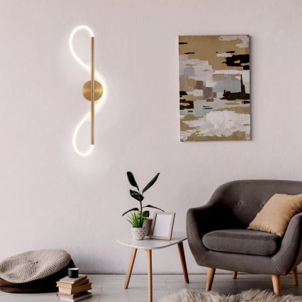 LED Sieninis šviestuvas EMMA LED/19W/230V auksinis