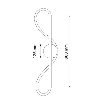 LED Sieninis šviestuvas EMMA LED/19W/230V auksinis