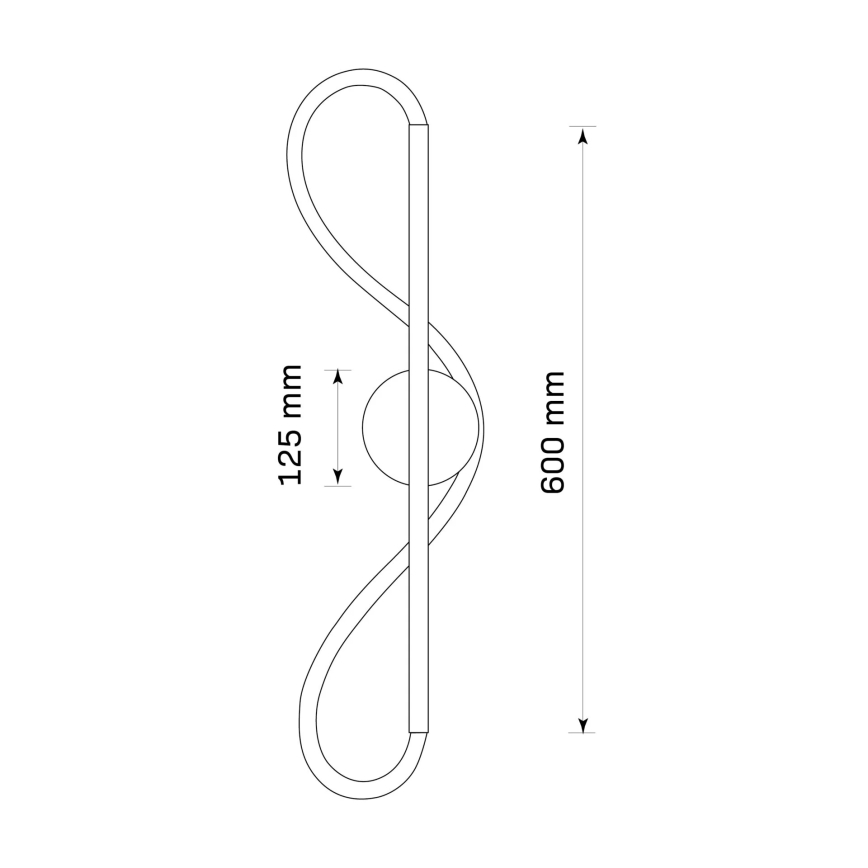 LED Sieninis šviestuvas EMMA LED/19W/230V auksinis