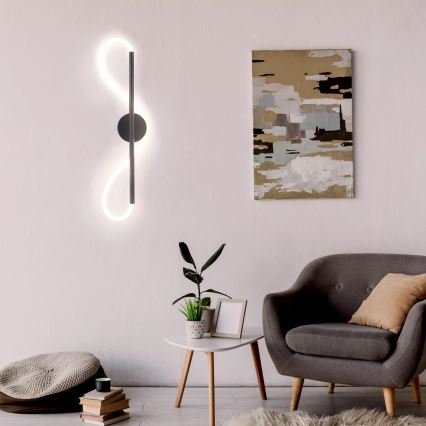LED sieninis šviestuvas EMMA LED/19W/230V juoda