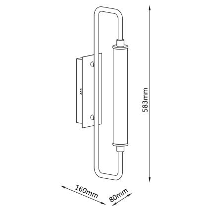 LED sieninis šviestuvas FELICJA LED/14W/230V 4000K juodas