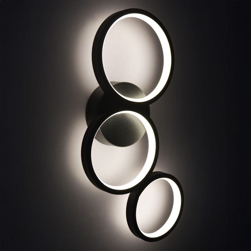 LED sieninis šviestuvas FLAMENCO LED/23W/230V 4000K juoda