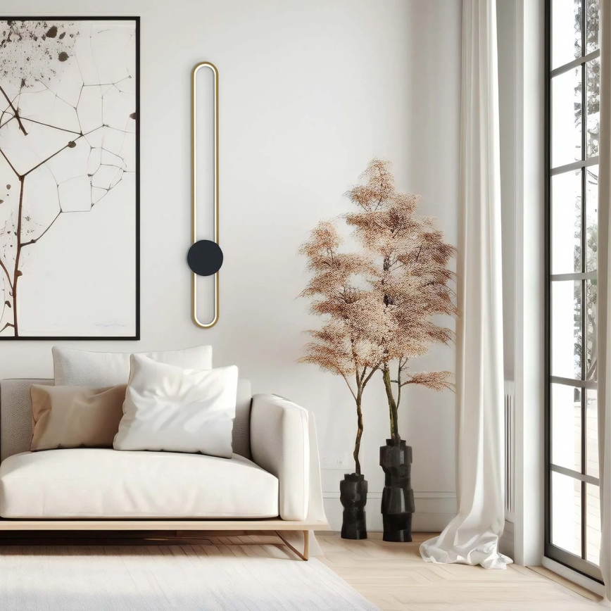 LED sieninis šviestuvas FLORENTYNA LED/24W/230V 4000K auksinė/juoda