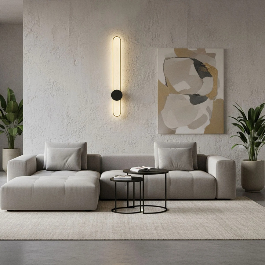 LED sieninis šviestuvas FLORENTYNA LED/24W/230V 4000K auksinė/juoda