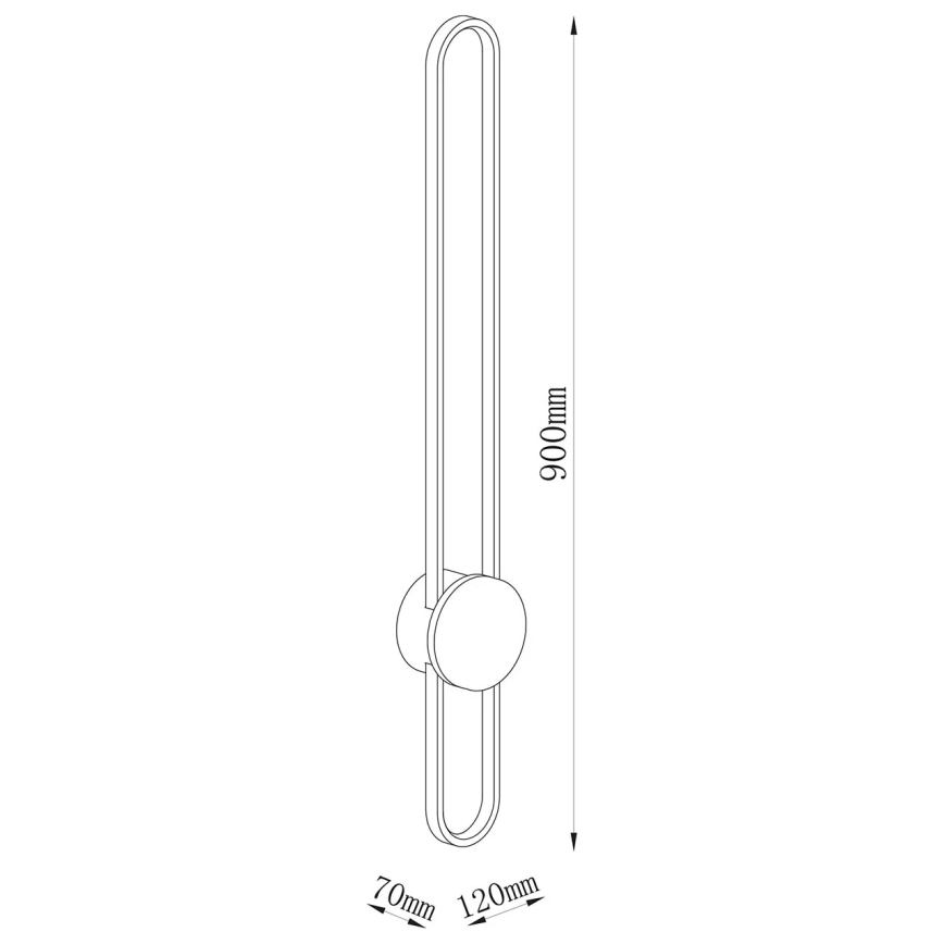 LED sieninis šviestuvas FLORENTYNA LED/24W/230V 4000K auksinė/juoda