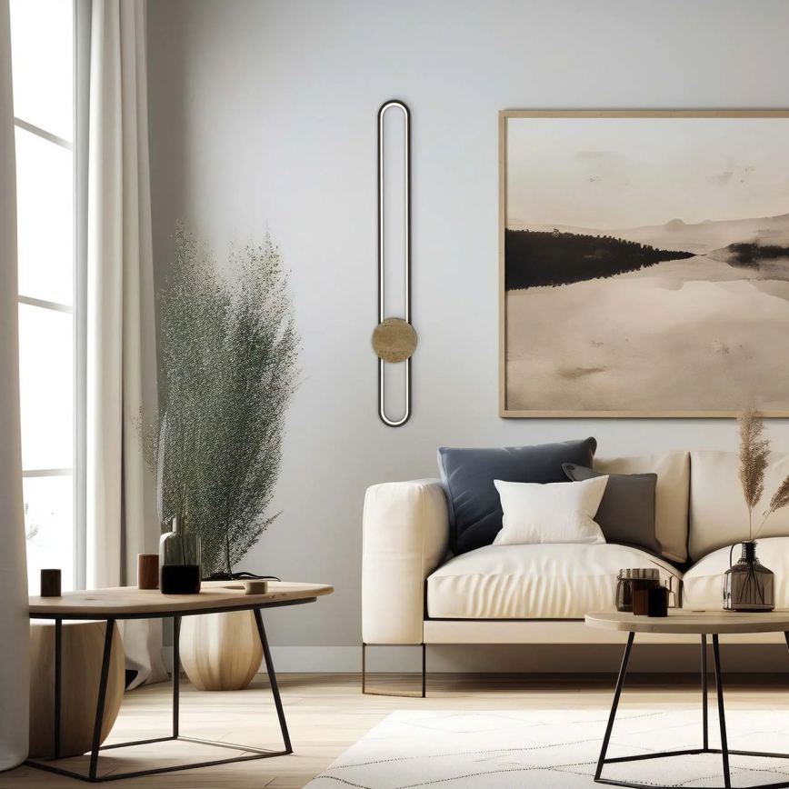 LED sieninis šviestuvas FLORENTYNA LED/24W/230V 4000K juodas/smėlio spalvos