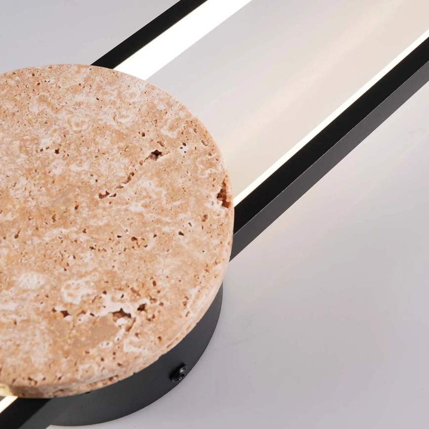 LED sieninis šviestuvas FLORENTYNA LED/24W/230V 4000K juodas/smėlio spalvos