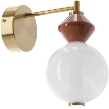 LED sieninis šviestuvas FLORES LED/7W/230V auksinis/rudas