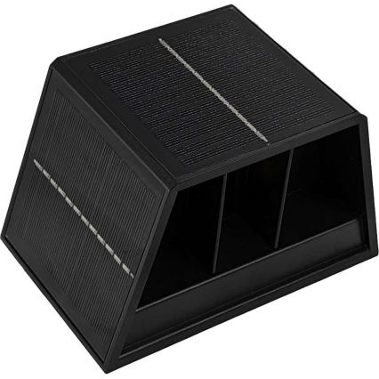 LED sieninis šviestuvas, įkraunamas saulės energija CUBUS 2xLED/1,5W/3,7V 1500 mAh IP54