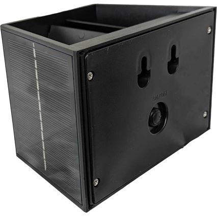 LED sieninis šviestuvas, įkraunamas saulės energija CUBUS 2xLED/1,5W/3,7V 1500 mAh IP54