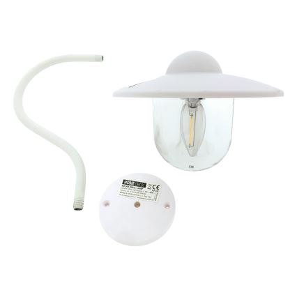 LED sieninis šviestuvas, įkraunamas saulės energija LED/0,5W/1,2V 600 mAh IP44 balta