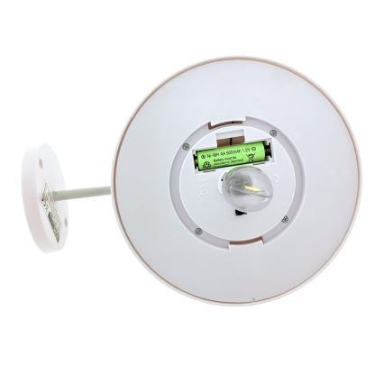 LED sieninis šviestuvas, įkraunamas saulės energija LED/0,5W/1,2V 600 mAh IP44 balta
