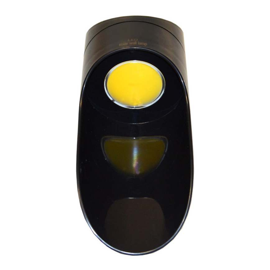 LED sieninis šviestuvas, įkraunamas saulės energija PALESA LED/1W/3,7V IP65 1800 mAh juoda