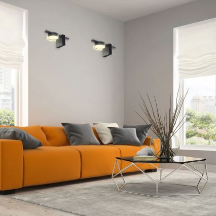 LED sieninis šviestuvas JOY 1xGX53/6W/230V juoda