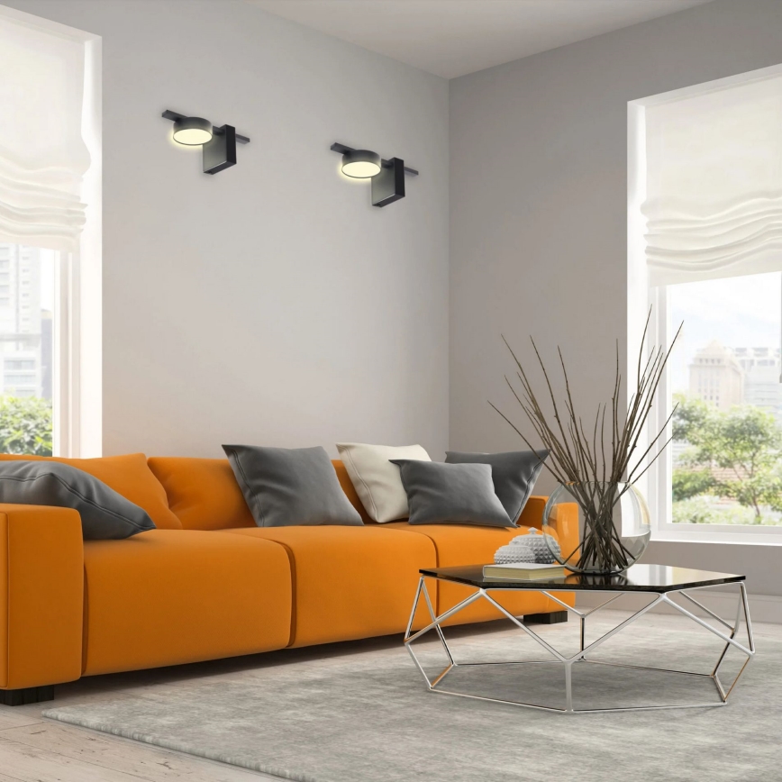 LED sieninis šviestuvas JOY 1xGX53/6W/230V juoda
