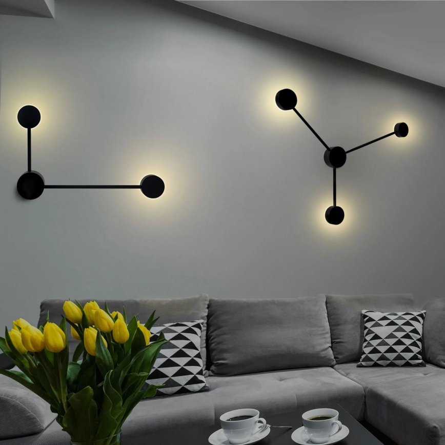 LED sieninis šviestuvas JOY 2xGX53/6W/230V juoda