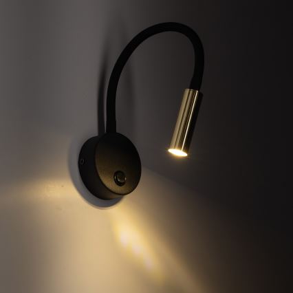 LED sieninis šviestuvas LAGOS 1xG9/3W/230V 4000K juoda/auksas