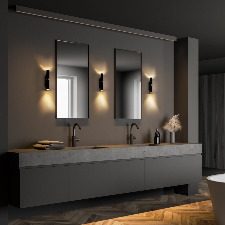 LED sieninis šviestuvas LAGOS 2xG9/3W/230V 4000K juoda/auksas