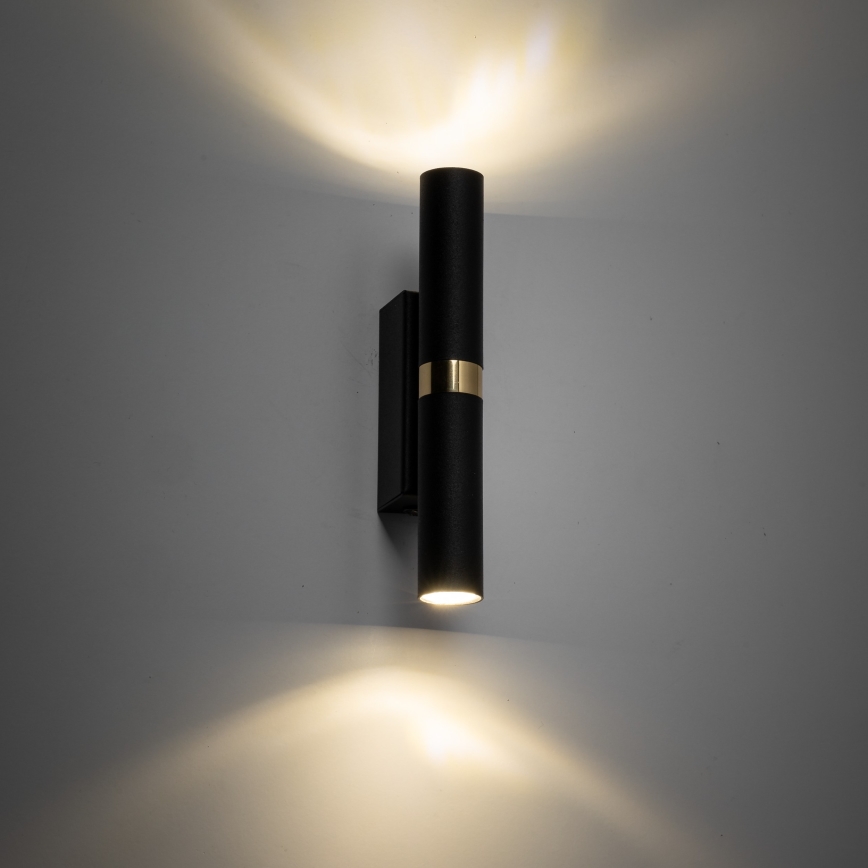 LED sieninis šviestuvas LAGOS 2xG9/3W/230V 4000K juoda/auksas