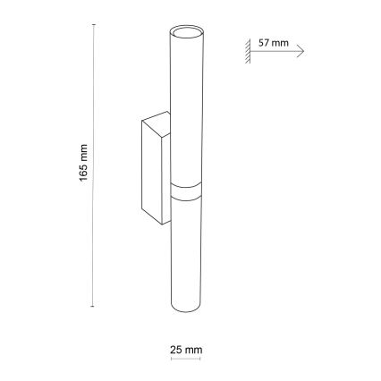 LED sieninis šviestuvas LAGOS 2xG9/3W/230V 4000K juoda/auksas