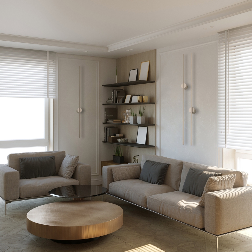 LED sieninis šviestuvas LANA LED/12W/230V 4000K, smėlio spalvos