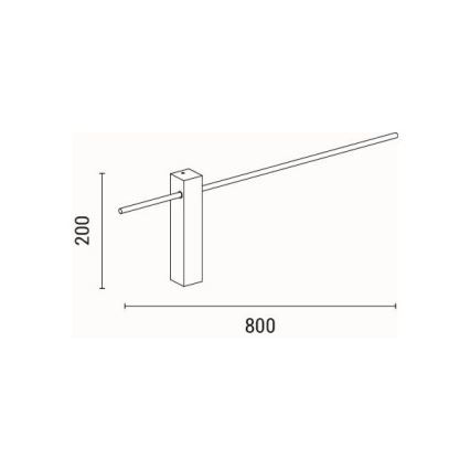 LED sieninis šviestuvas LED/10W/230V 3000K