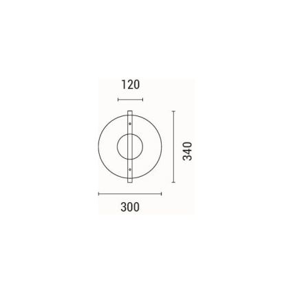 LED sieninis šviestuvas LED/10W/230V 3000K
