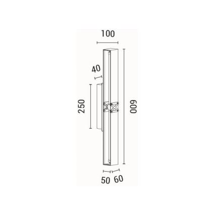 LED sieninis šviestuvas LED/13W/230V 3000K