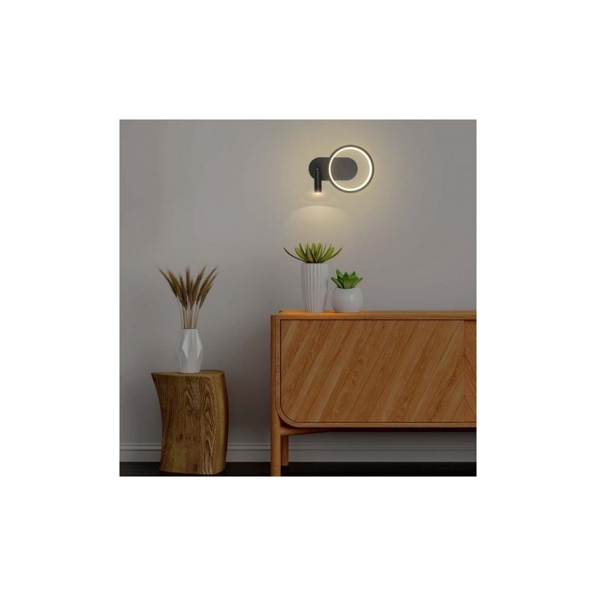 LED sieninis šviestuvas LED/14W/230V 4000K juoda