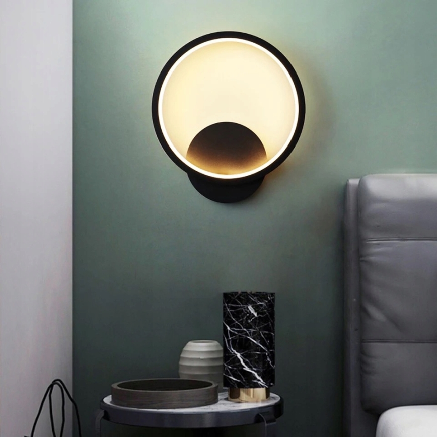 LED sieninis šviestuvas LED/14W/230V juodas