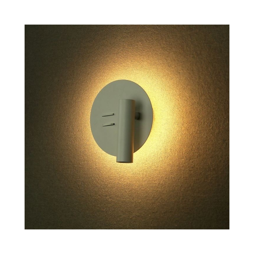 LED sieninis šviestuvas LED/3W/230V + LED/6W/230V 3000K balta