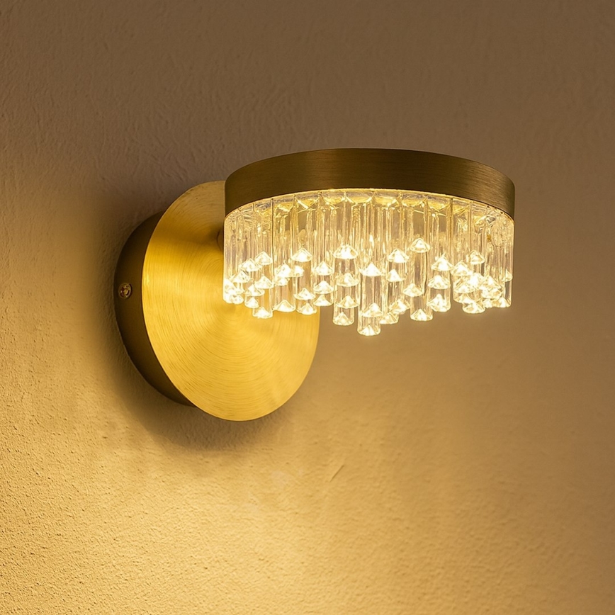 LED sieninis šviestuvas LED/4W/230V auksinis