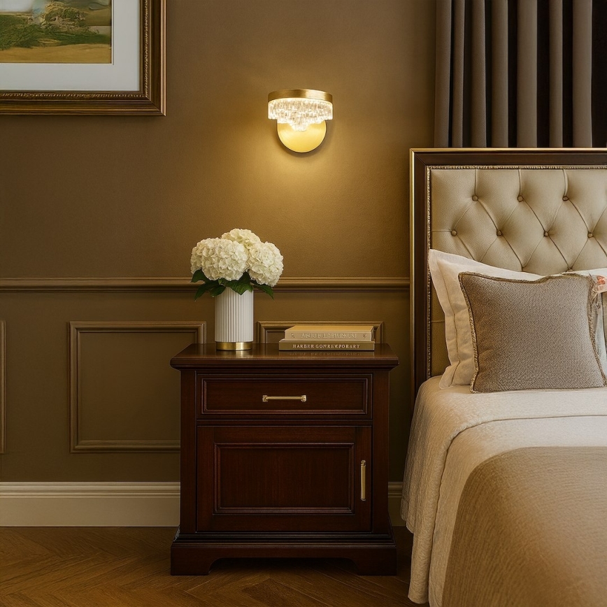 LED sieninis šviestuvas LED/4W/230V auksinis