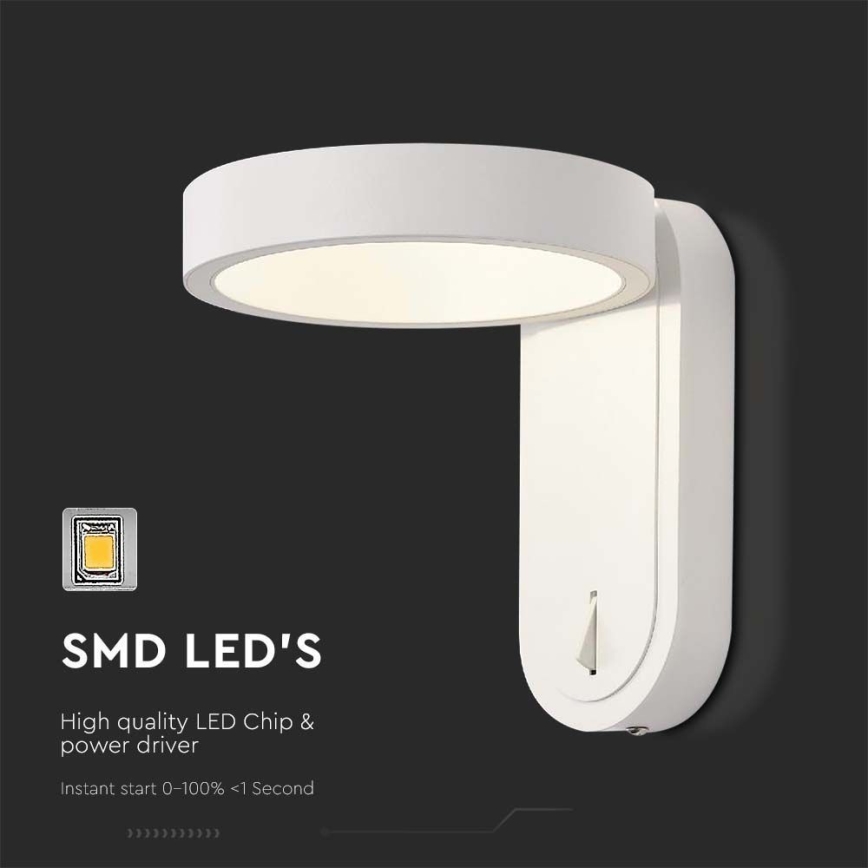 LED sieninis šviestuvas LED/5W/230V 3000K/4000K balta