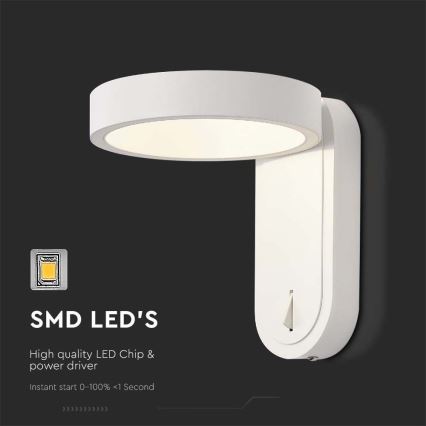 LED Sieninis šviestuvas LED/5W/230V 3000K/4000K baltas