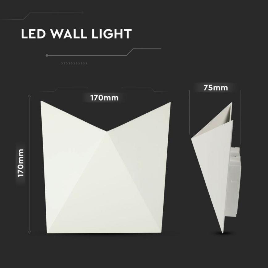 LED sieninis šviestuvas LED/5W/230V 4000K IP65 baltas