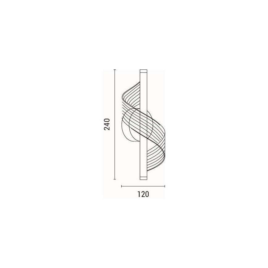 LED sieninis šviestuvas LED/8W/230V 3000K auksas