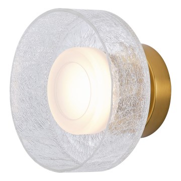 LED sieninis šviestuvas LED/8W/230V 3000K auksas/permatoma