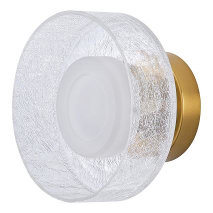 LED sieninis šviestuvas LED/8W/230V 3000K auksas/permatoma